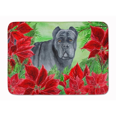Carolines Treasures Cane Corso Poinsettas Machine Washable Memory Foam Mat CK1342RUG